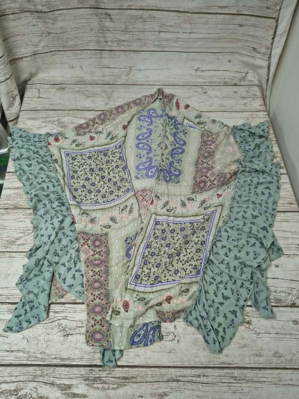 Patrons of Peace Patchwork Coverup Boho Festival Size S/M
